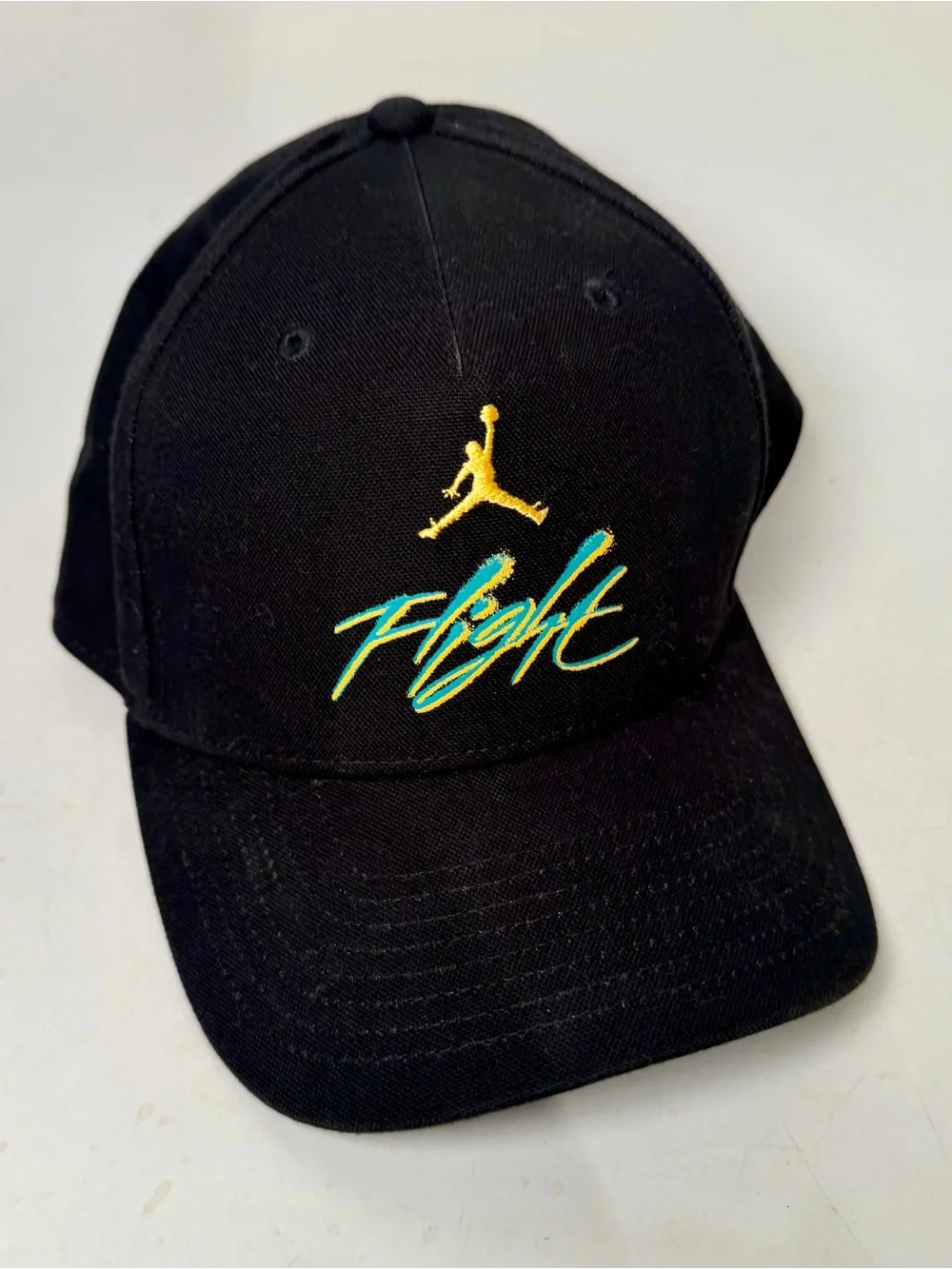 Air Jordan Nike Classic 99 C99 Flight Jumpman DV3151 Black Gold Snapback Hat Cap